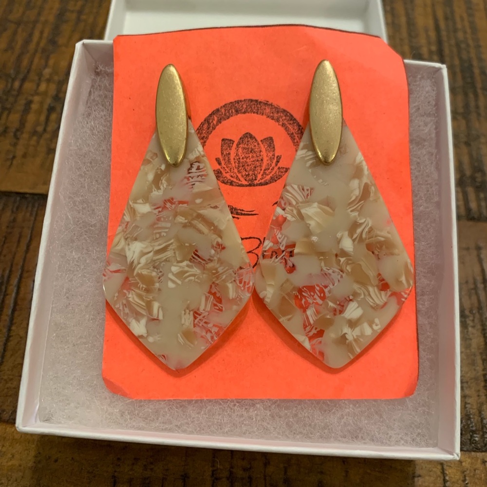 Marble Style Acrylic Earrings